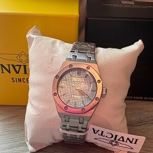 Invicta Women’s Celestial Silver Watch with Blue Textured Dial